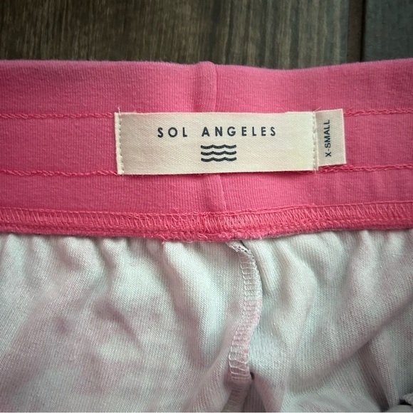 Anthropologie Sol Angeles Pink Floral Print Joggers Sz XS - Picture 6 of 7